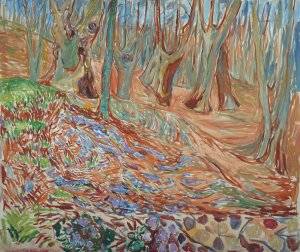 Elm Forest in Spring by Edvard Munch Oil Painting