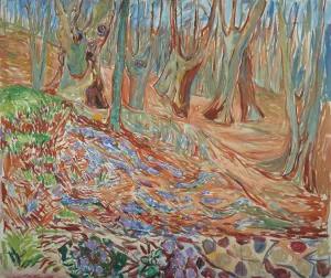 Elm Forest in Spring by Edvard Munch Oil Painting
