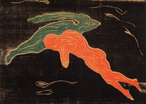 Encounter in Space by Edvard Munch Oil Painting
