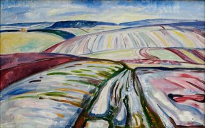 Field in Snow by Edvard Munch Oil Painting