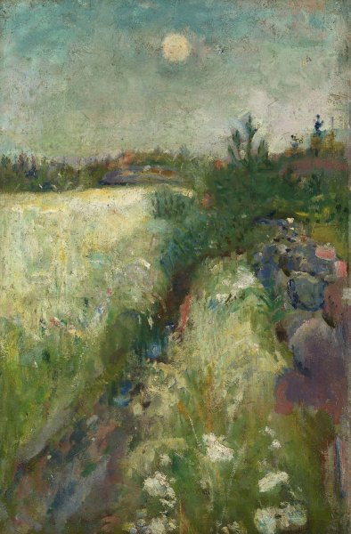 Main Product Photo of Flowery Meadow at Veierland  Painting by Edvard Munch