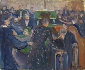 Gamblers in Monte Carlo by Edvard Munch Oil Painting