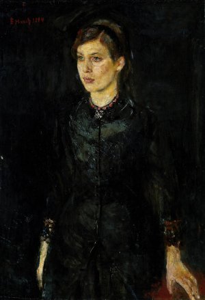 Inger in Black by Edvard Munch Oil Painting