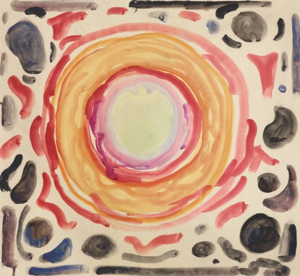 Main Product Photo of Kunstneren og hans syke oye. Optisk illusjon.  Painting by Edvard Munch
