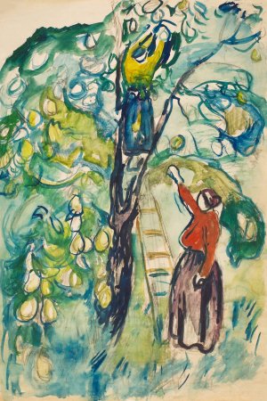 Kvinner hoster frukt by Edvard Munch Oil Painting