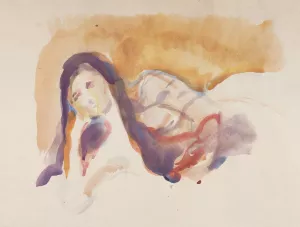 Liggende akt by Edvard Munch Oil Painting