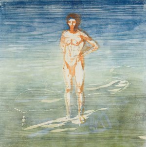 Man Bathing by Edvard Munch Oil Painting