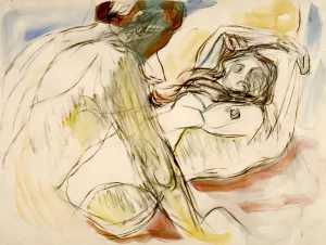 Mann og kvinne by Edvard Munch Oil Painting