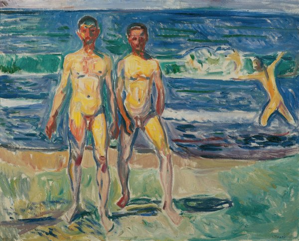 Manner am Meer  by Edvard Munch - Hand-Painted Oil Painting Reproduction