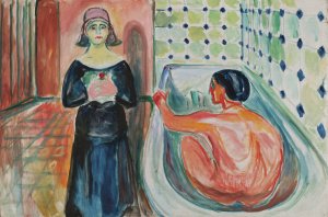 Marat in the Bath and Charlotte Corday by Edvard Munch Oil Painting