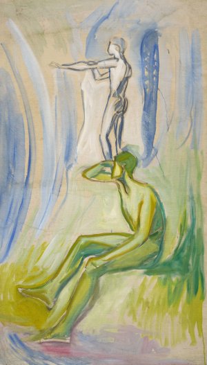 Men Turning towards the Sun by Edvard Munch Oil Painting