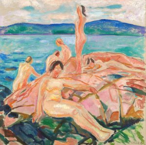 Midsummer by Edvard Munch Oil Painting