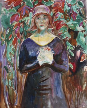 Model in the Garden by Edvard Munch Oil Painting