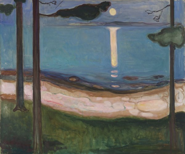 Moonlight  by Edvard Munch - Hand-Painted Oil Painting Reproduction