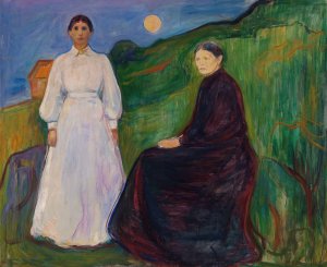 Mother and Daughter by Edvard Munch Oil Painting