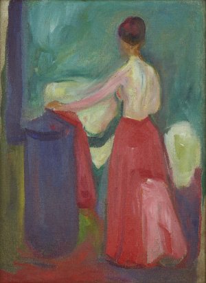 Nude with Red Skirt by Edvard Munch Oil Painting