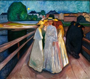 On the Bridge by Edvard Munch Oil Painting