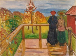 On the Veranda by Edvard Munch Oil Painting