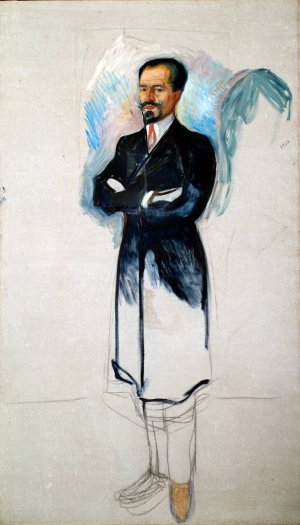 Portrait of Ernest Thiel by Edvard Munch Oil Painting