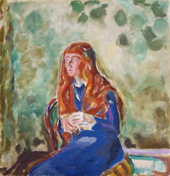 Portrait Of Kate Perls  by Edvard Munch - Hand-Painted Oil Painting Reproduction