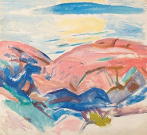 Red Rocks by Edvard Munch Oil Painting