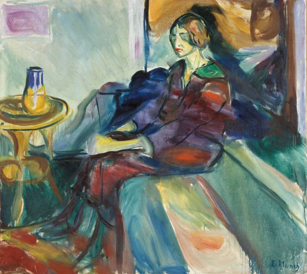 Main Product Photo of Seated Model on the Couch II  Painting by Edvard Munch