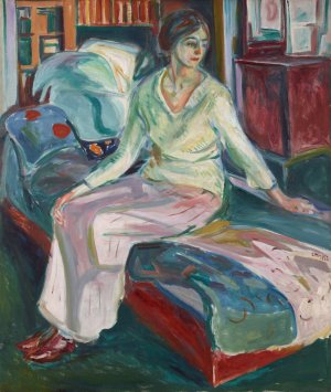 Seated Model on the Couch by Edvard Munch Oil Painting