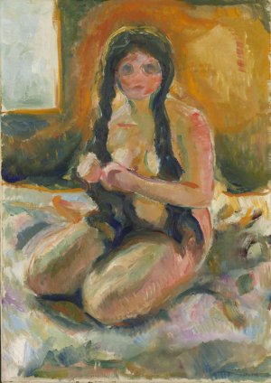 Seated Nude by Edvard Munch Oil Painting