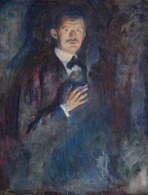 Self-Portrait with Cigarette by Edvard Munch Oil Painting