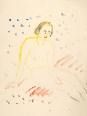 Sittende akt by Edvard Munch Oil Painting