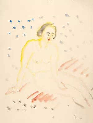 Sittende akt Oil painting by Edvard Munch