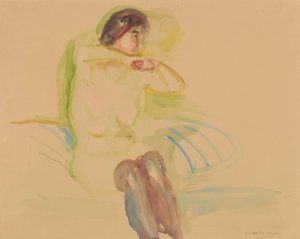 Sittende kvinneakt by Edvard Munch Oil Painting