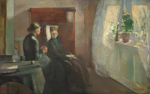 Spring Oil painting by Edvard Munch