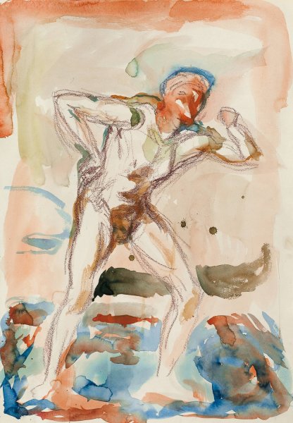 Main Product Photo of Staende akt  Painting by Edvard Munch