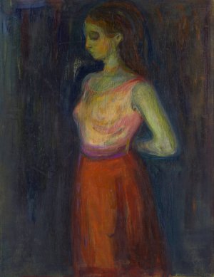 Study of a Model by Edvard Munch Oil Painting