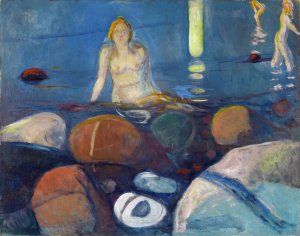 Summer Night. Mermaid by Edvard Munch Oil Painting