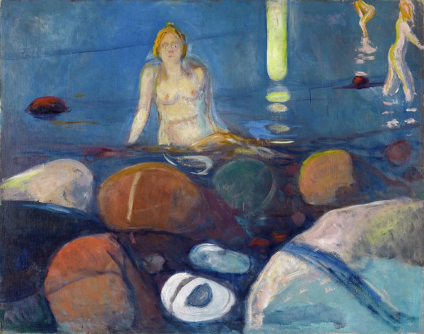 Main Product Photo of Summer Night. Mermaid  Painting by Edvard Munch