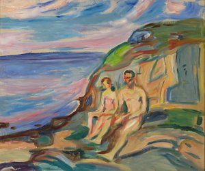 Sunbathing by Edvard Munch Oil Painting