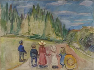 The Fairytale Forest Oil painting by Edvard Munch