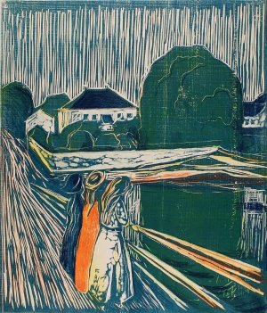 The Girls on the Bridge by Edvard Munch Oil Painting