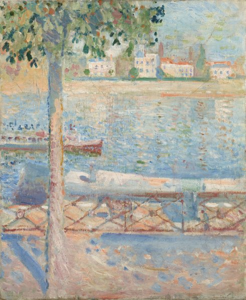The Seine At Saint-Cloud  by Edvard Munch - Hand-Painted Oil Painting Reproduction
