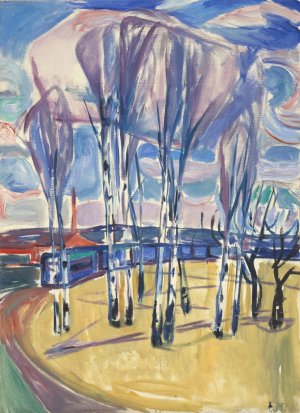 The Tram Loop At Skoyen Oil painting by Edvard Munch