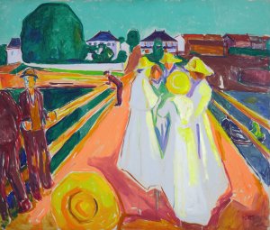 The Women on the Bridge Oil painting by Edvard Munch