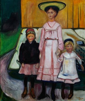 Three Children by Edvard Munch Oil Painting
