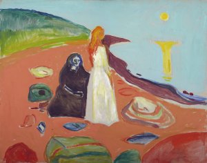 Two Women on the Shore II by Edvard Munch Oil Painting