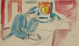 Untitled 27 by Edvard Munch Oil Painting