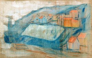 Village by the Sea by Edvard Munch Oil Painting