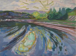 Waves Against The Shore Oil painting by Edvard Munch