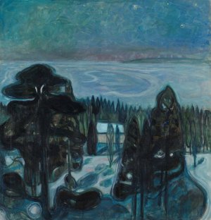 White Night Oil painting by Edvard Munch