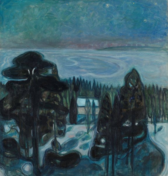 White Night  by Edvard Munch - Hand-Painted Oil Painting Reproduction
